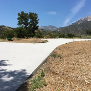 Light colored ecosealant on upper parking lot