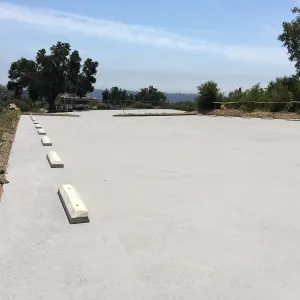 Light colored ecosealant on upper parking lot