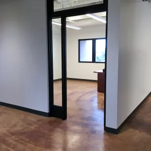 Stained concrete floor at new Pritzlaff Conservation Center