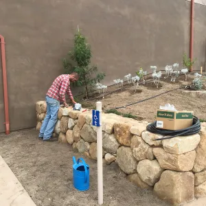 Wes Franken planting conservation bed at the Pritzlaff Conservation Center