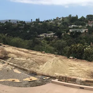 Island View Garden construction, laying gopher wire for Bouteloua lawn