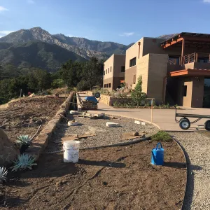 Pritzlaff Conservation Center with view of Arlington Peak and Dudleyas
