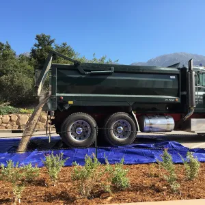 Pritzlaff Conservation Center, gravel being unloaded for Eco-PaveÂ® path
