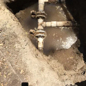 Pipe rupture at Visitor Entrance