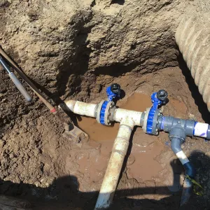 Pipe rupture at Visitor Entrance
