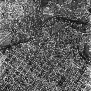 Aerial photograph of SBBG and vicinity