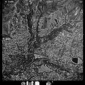 Aerial photograph of SBBG and vicinity