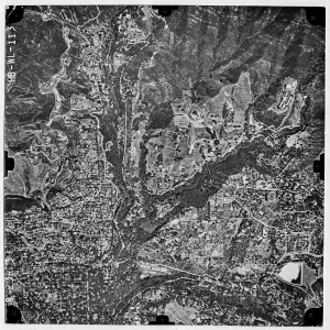 Aerial photograph of SBBG and vicinity