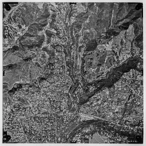 Aerial photograph of SBBG and vicinity