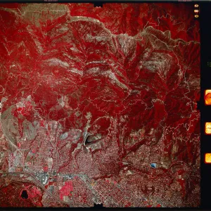 Infrared aerial photograph of SBBG and vicinity