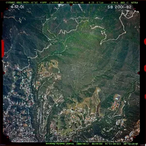 Aerial photograph of SBBG and vicinity