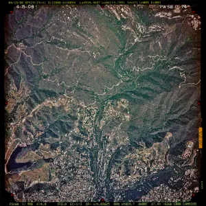 Aerial photograph of SBBG and vicinity