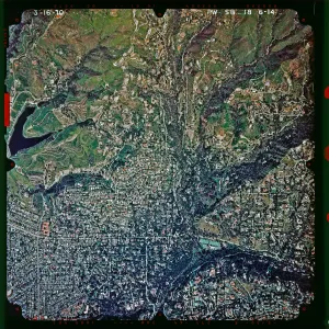 Aerial photograph of SBBG and vicinity