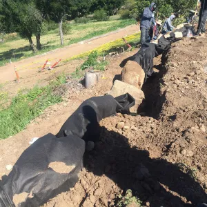 Wall reconstruction at Conservation Center site