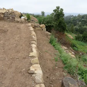 Wall reconstruction at Conservation Center site