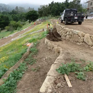 Wall reconstruction at Conservation Center site