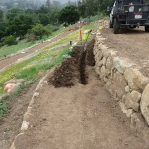 Wall reconstruction at Conservation Center site