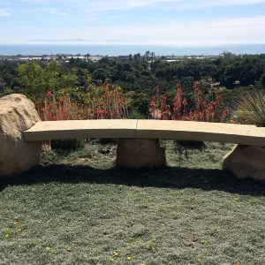 Victor Schaff garden, stone bench