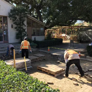 Removing Courtyard pavers