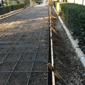 Courtyard resurfacing work