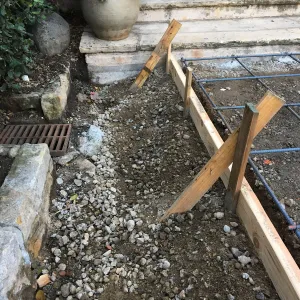 Courtyard resurfacing work