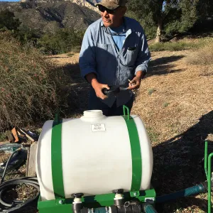 Testing the Hydroseeder, Robert Carrillo