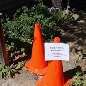 Home Demonstration Garden Trail closed after Jesusita Fire