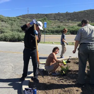Earth Day Planting Project, Refugio State Beach