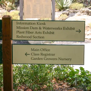 Directional signage, Courtyard