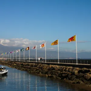 Garden flag at Santa Barbara breakwater