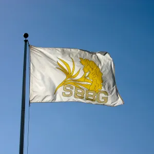 Garden flag at Santa Barbara breakwater