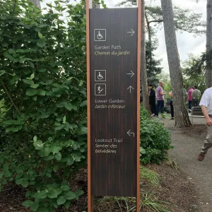 Royal Botanic Garden, Ontario, Canada, Directional signage