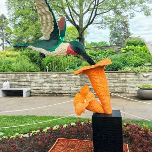 Royal Botanic Garden, Ontario, Canada, Lego Hummingbird sculpture