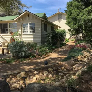 Dry creek bed at the Water Wise Home Garden