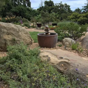 Solar fountain at the Water Wise Home Demonstration Garden