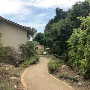 Path to Cottage and Water Wise Home Garden