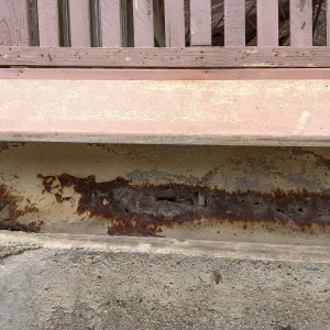 Repair of Garden Growers Lath House, rusted rodent barrier