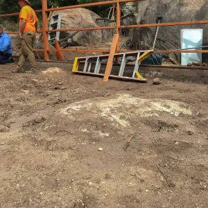 Repair of Garden Growers Lath House, looking northwest