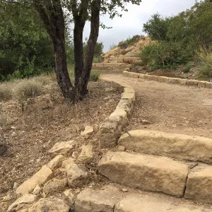 Reconstructed historic stairs, Island Section below PCC