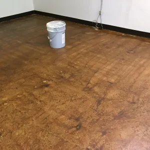 Refinished floor in downstairs office of North Wing