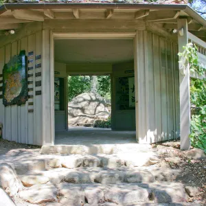South east entrance to the Information Kiosk