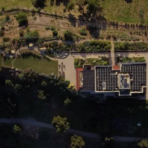Aerial view of the Pritzlaff Conservation Center and Island View Garden