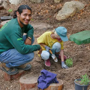 Jr. Naturalist Summer Camp Planting Activity