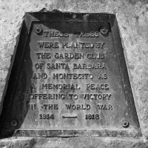 Victory WWI plaque at Mission