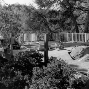 new Deck (under construction) at Home Demonstration Garden