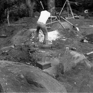 Deck foundations, Home Demonstration Garden