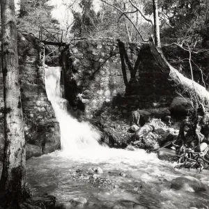 waterfall below Mission Dam, SBBG