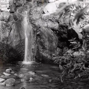 waterfall pool below Mission Dam, SBBG