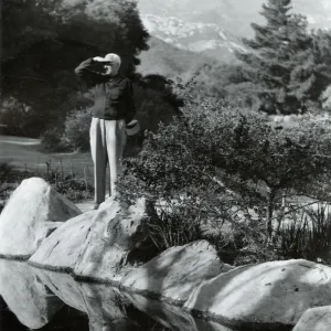 Botanic Garden pond and mountain view