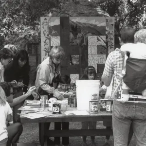 Spring Celebration, 1987, paint by number mural
